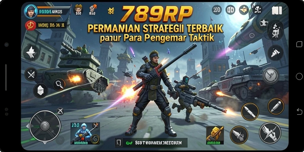 Tangkapan layar utama dari gameplay strategis 789RP dengan visual yang menarik.