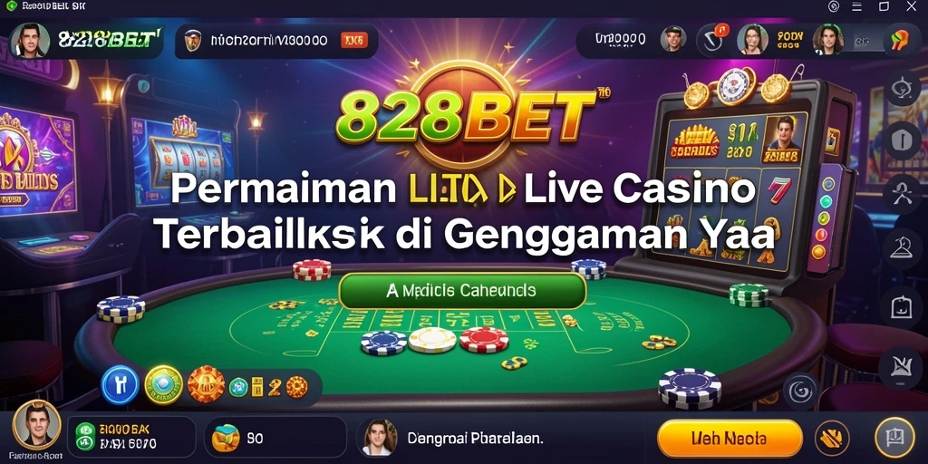 Tampilan gameplay Live Casino yang menarik dan interaktif di 828BET.