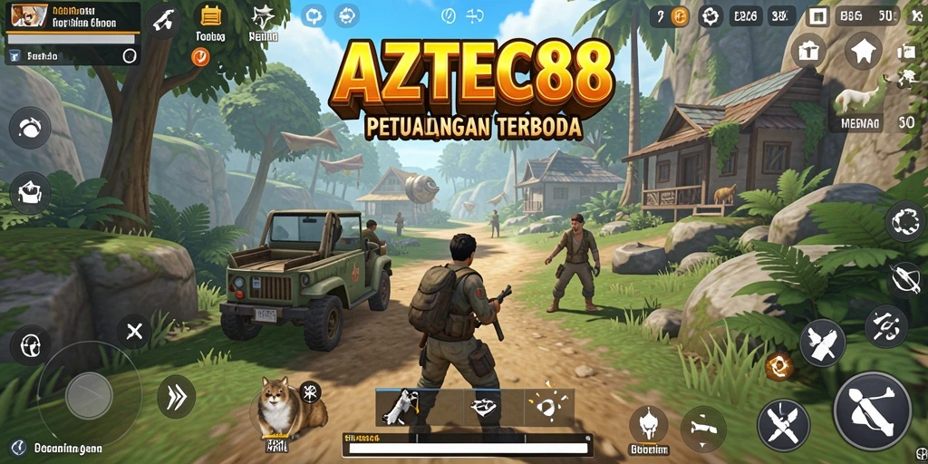 Gameplay AZTEC88 menampilkan eksplorasi mendalam dalam dunia terbuka.