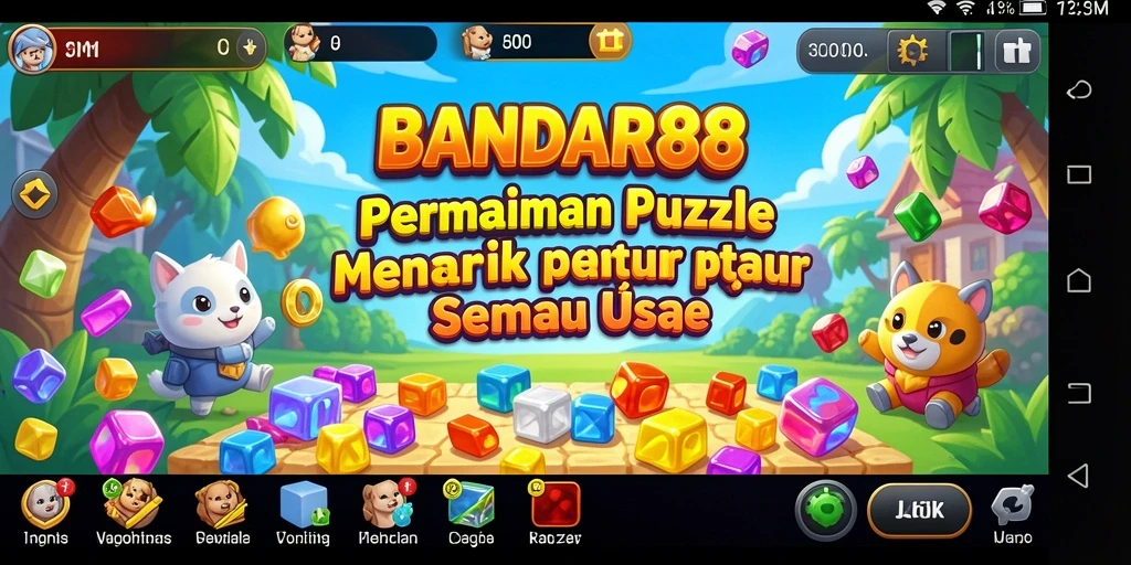 Screenshot utama gameplay BANDAR88 menampilkan tantangan Puzzle yang menarik.