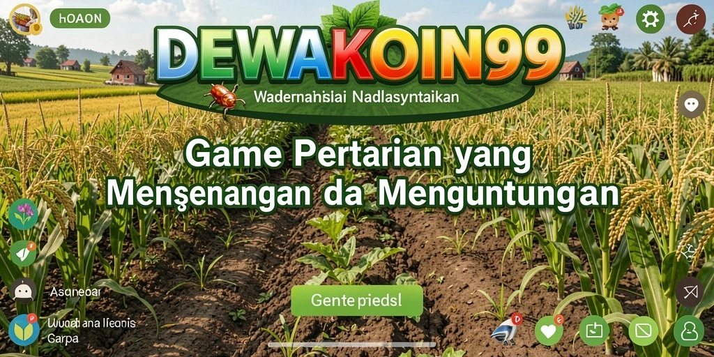 Tampilan gameplay DEWAKOIN99 yang menarik dan seru saat bercocok tanam.
