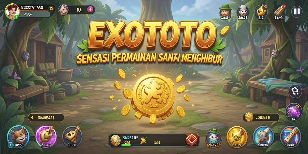 Screenshot gameplay EXOTOTO dengan tampilan cerah dan menarik.