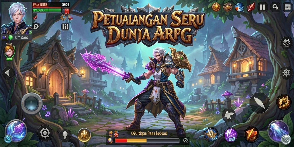 Tangkapan layar menunjukkan aksi pertempuran yang mendebarkan dalam G668 ARPG.