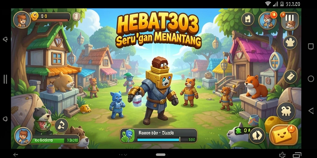 Tampilan gameplay HEBAT303 yang menarik dengan berbagai level Puzzle.