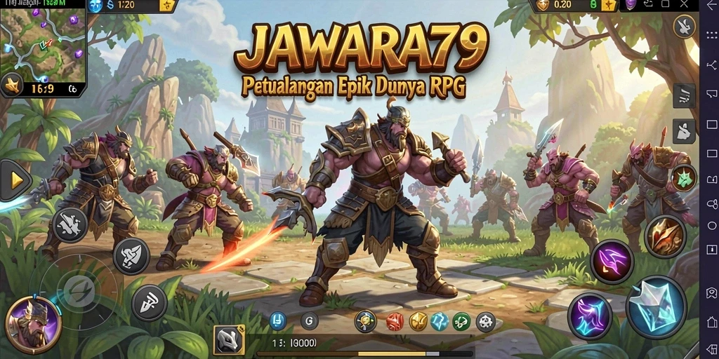 Tampilan aksion seru dalam gameplay RPG JAWARA79.