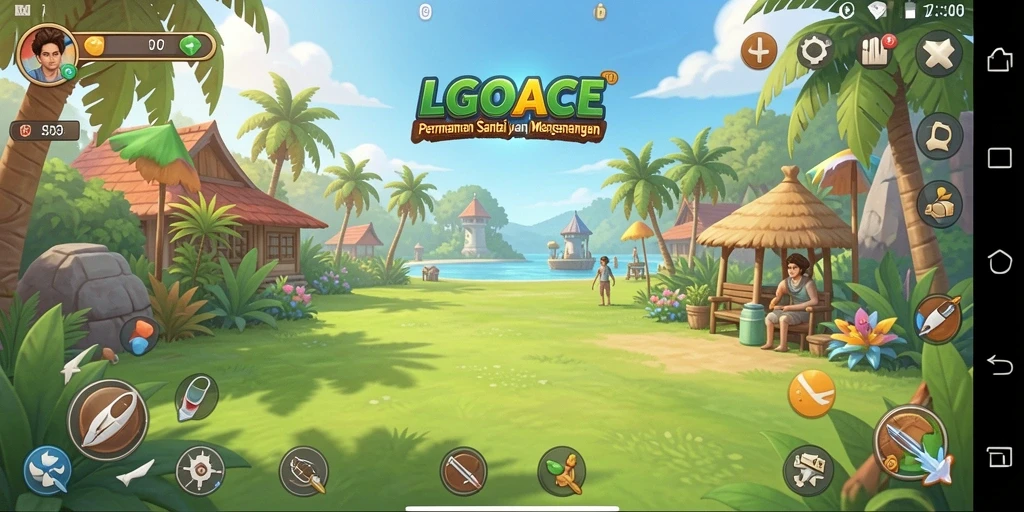 Tampilan gameplay LGOACE yang penuh warna dan menyenangkan.