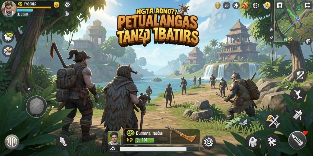 Screenshot NGASO77 menampilkan petualangan seru di dunia terbuka.