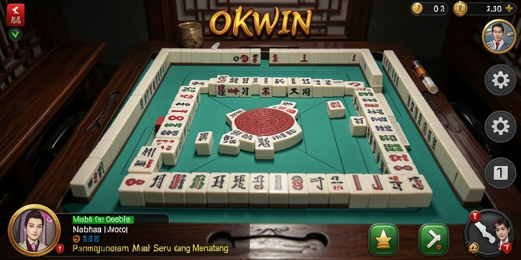 Tampilan gameplay seru dan menantang di OKWIN Mahjong.