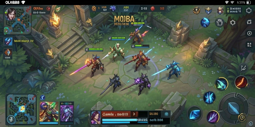 Tampilan gameplay seru dan strategi tim di OLX888.