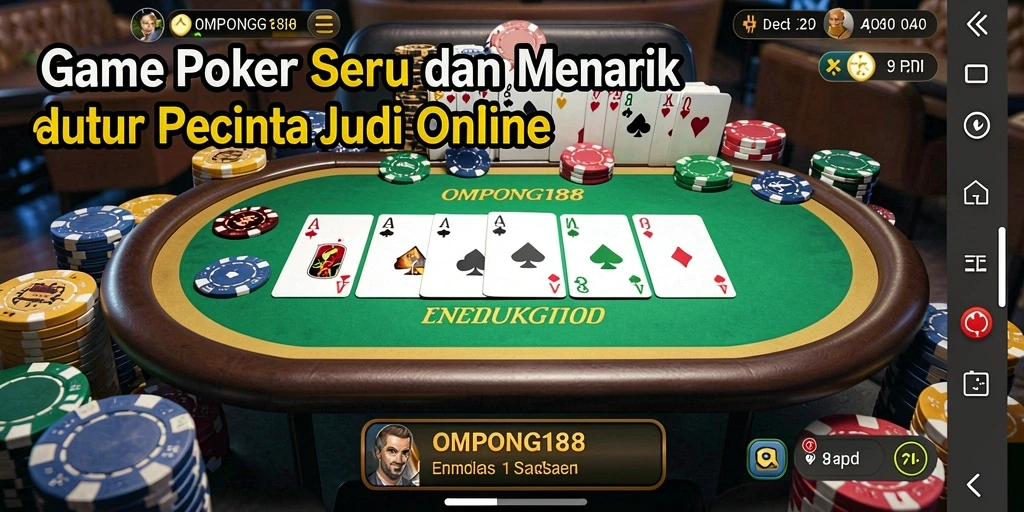 Tampilan gameplay OMPONG188 yang mendebarkan dan interaktif.