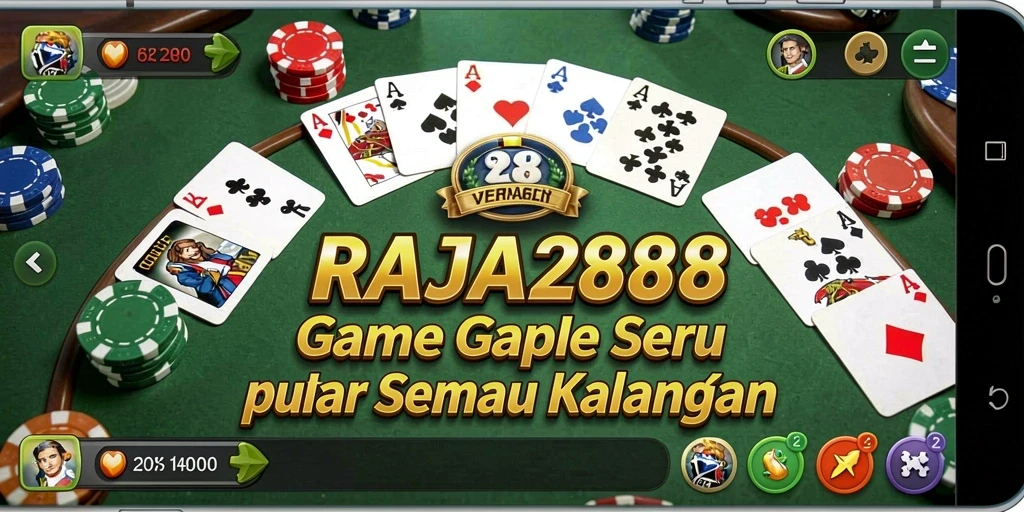 Tampilan gameplay Gaple yang seru dan interaktif di RAJA288.