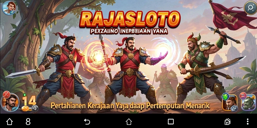 Tangkapan layar menampilkan pertempuran strategis di RAJASLOTO.