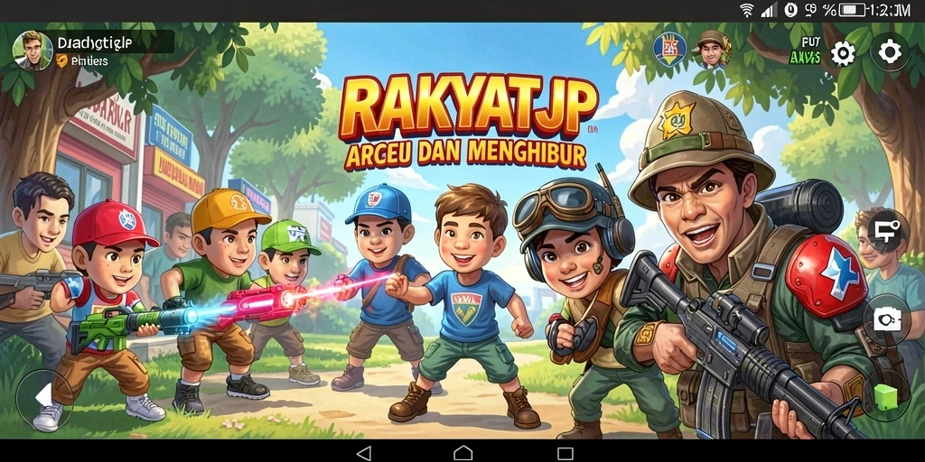 Gameplay RAKYATJP yang seru dan menantang di layar utama.