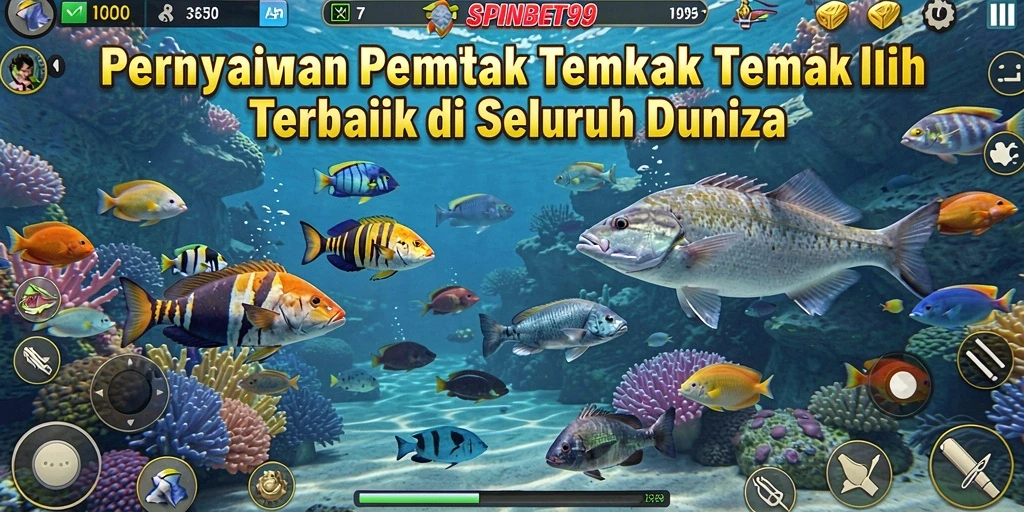 Screenshot SPINBET99 menampilkan aksi seru menembak ikan dengan visual yang menakjubkan.