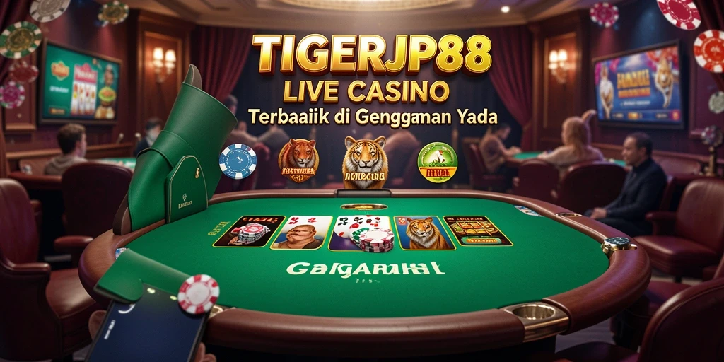 Tampilan utama gameplay Live Casino TIGERJP88 dengan dealer profesional.