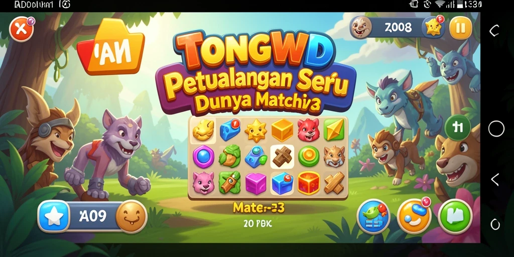 TONGWD menunjukkan gameplay Match-3 yang menarik dan menantang.