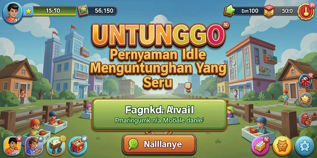 Tampilan gameplay UNTUNGGO yang menarik dan penuh strategi.