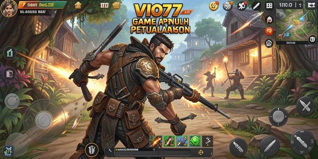 Tangkapan layar utama VIO77 menampilkan aksi mendebarkan di gameplay.