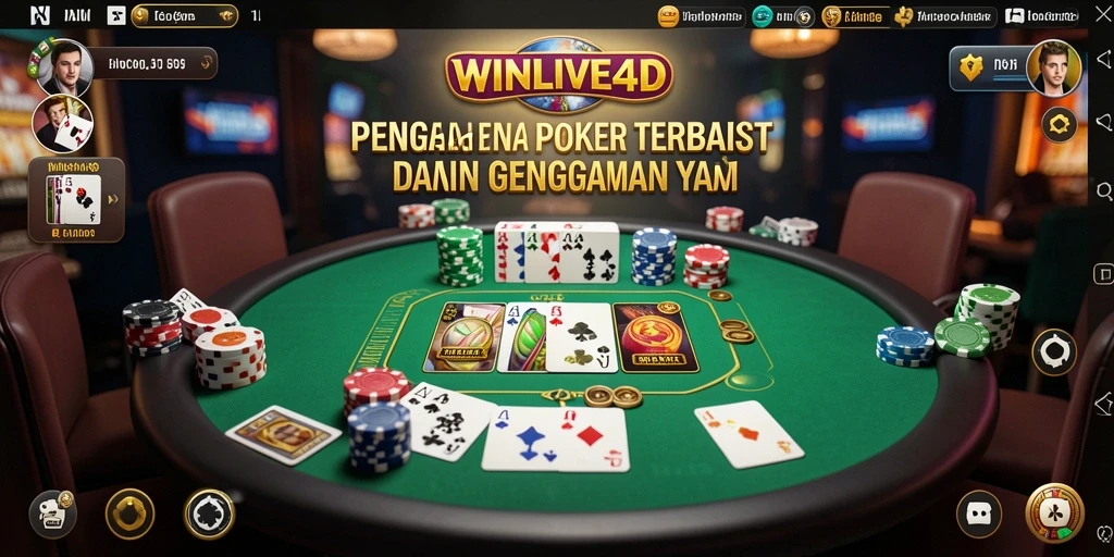 Tangkapan layar gameplay Poker yang penuh aksi dan interaksi.
