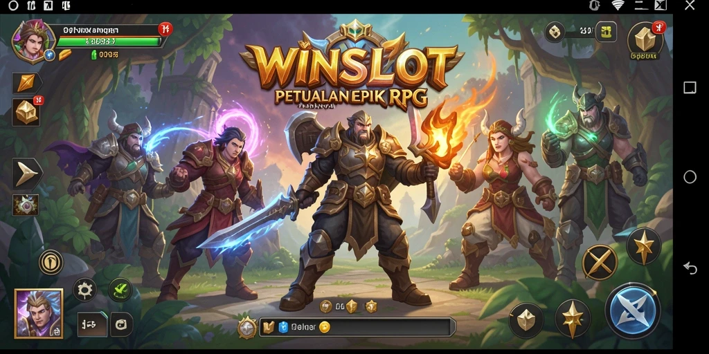 Tampilan gameplay WINSLOT yang mendebarkan dengan aksi RPG yang seru.