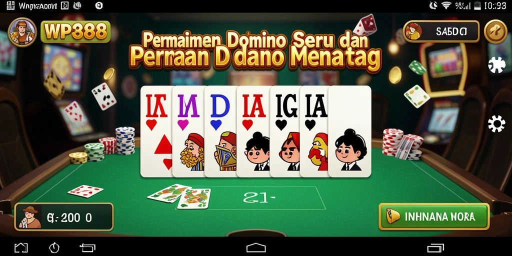 Screenshot gameplay Domino yang seru dan kompetitif.