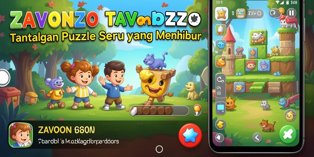 Tampilan gameplay menarik dari ZAVONZO yang menguji keterampilan puzzle Anda.